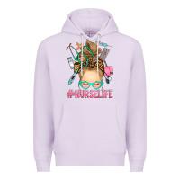 Lilac blonde messy bun nurse life Premium Hoodie - RanaPortraitStore
