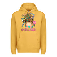 Mustard blonde messy bun nurse life Premium Hoodie - RanaPortraitStore