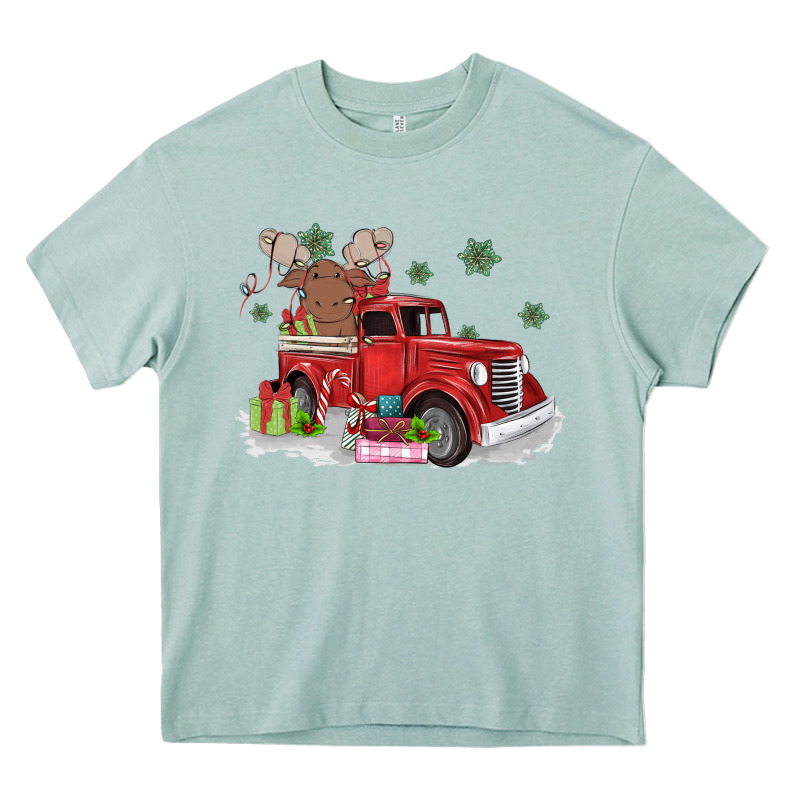 Christmas Truck Heavy Core Tee by MaliasSmallBusiness | Teevron
