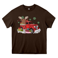 Chocolate Brown christmas truck Heavy Core Tee - MaliasSmallBusiness