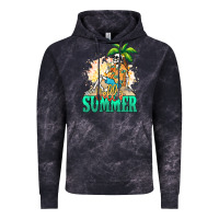 Cloud Black Hello summer skeleton Vintage Hoodie - NancyCooperArtShop