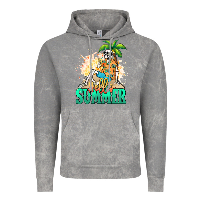 Hello Summer Skeleton Vintage Hoodie by NancyCooperArtShop | Teevron