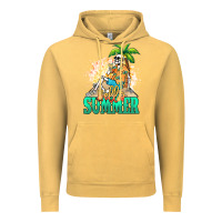 Vintage Mustard Hello summer skeleton Vintage Hoodie - NancyCooperArtShop