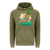 Vintage Olive Hello summer skeleton Vintage Hoodie - NancyCooperArtShop