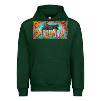 Forest Green mama with baby bear and leopard license plate Urban Hoodie - Artiststas