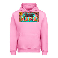 Fuchsia Pink mama with baby bear and leopard license plate Urban Hoodie - Artiststas