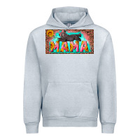 Heather Grey mama with baby bear and leopard license plate Urban Hoodie - Artiststas