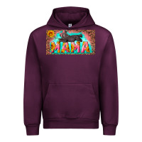 Mauve Wine mama with baby bear and leopard license plate Urban Hoodie - Artiststas