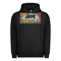 Pigment Black mama with baby bear and leopard license plate Urban Hoodie - Artiststas
