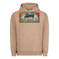 Pigment Burro mama with baby bear and leopard license plate Urban Hoodie - Artiststas