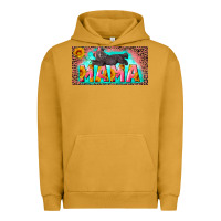 Pigment Peanut Butter mama with baby bear and leopard license plate Urban Hoodie - Artiststas