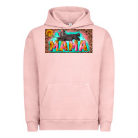 Pigment Salmon mama with baby bear and leopard license plate Urban Hoodie - Artiststas