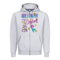 Heather Grey birthday girl 6 Zipper Hoodie - BundleAndBundleShop