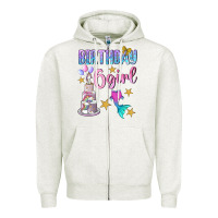Oatmeal Heather birthday girl 6 Zipper Hoodie - BundleAndBundleShop