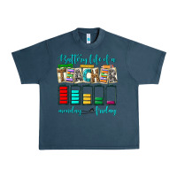 Midnight Navy battery life of a teacher monday friday Urban Heavy Tee - NancyCooperArtShop