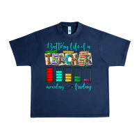 Navy battery life of a teacher monday friday Urban Heavy Tee - NancyCooperArtShop