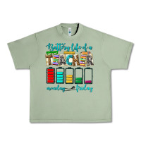 Battery Life Of A Teacher Monday Friday Urban Heavy Tee | Teevron