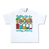 White battery life of a teacher monday friday Urban Heavy Tee - NancyCooperArtShop