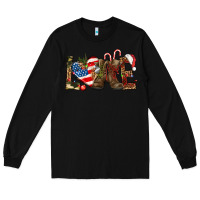 Black Army christmas love 4th Of July Long Sleeve Tee - HowdyJamesFarm