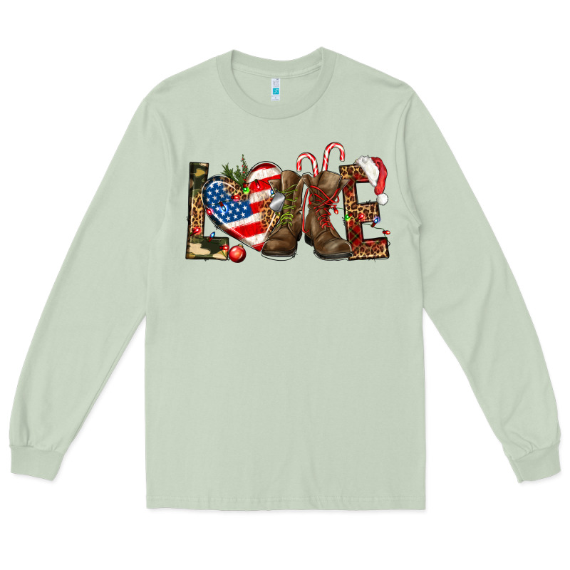 Army Christmas Love 4th Of July Long Sleeve Tee by HowdyJamesFarm | Teevron