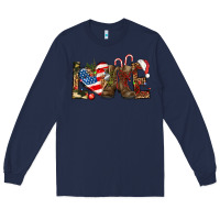 Navy Army christmas love 4th Of July Long Sleeve Tee - HowdyJamesFarm