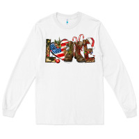 White Army christmas love 4th Of July Long Sleeve Tee - HowdyJamesFarm