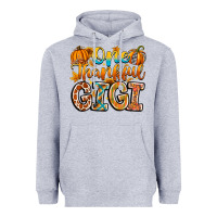 Heather Grey one thankful gigi Heavyweight Hoodie - CowhideDigitalArt