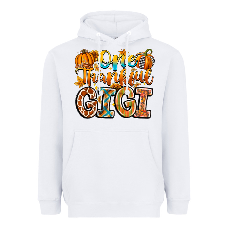 One Thankful Gigi Heavyweight Hoodie by CowhideDigitalArt | Teevron