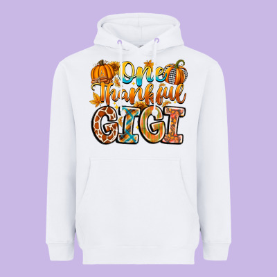 One Thankful Gigi Heavyweight Hoodie Designed By Cowhidedigitalart