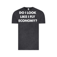 Vintage Black do i look like i fly economy air travel first class traveler t shirt Vintage Tee - minhPixels