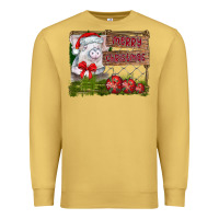 Antique Gold merry Christmas pig Premium Sweatshirt - CowhideDigitalArt
