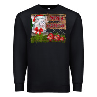 Black merry Christmas pig Premium Sweatshirt - CowhideDigitalArt
