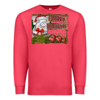 Cardinal merry Christmas pig Premium Sweatshirt - CowhideDigitalArt
