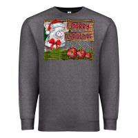 Charcoal Heather merry Christmas pig Premium Sweatshirt - CowhideDigitalArt