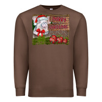 Chestnut merry Christmas pig Premium Sweatshirt - CowhideDigitalArt