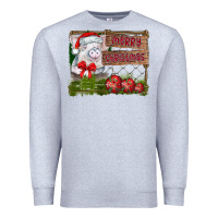 Heather Grey merry Christmas pig Premium Sweatshirt - CowhideDigitalArt