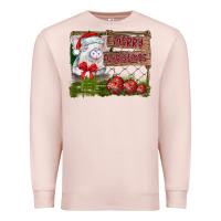 Pale Pink merry Christmas pig Premium Sweatshirt - CowhideDigitalArt