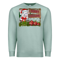 Seafoam merry Christmas pig Premium Sweatshirt - CowhideDigitalArt