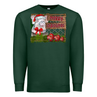 Sports Green merry Christmas pig Premium Sweatshirt - CowhideDigitalArt