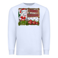 White merry Christmas pig Premium Sweatshirt - CowhideDigitalArt