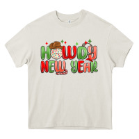 Cream howdy new year Heavy Core Tee - MaliasSmallBusiness