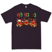Plum Ho ho ho Reindeer Premium Tee - NancyCooperArtShop