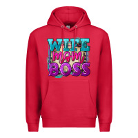 Cardinal wife mom boss Premium Hoodie - FaDigitalArtStudio