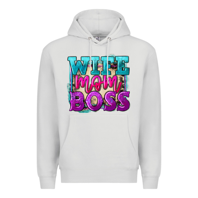 Wife Mom Boss Premium Hoodie by FaDigitalArtStudio | Teevron