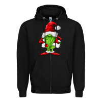 Black green christmas gnomes Zipper Hoodie - FaDigitalArtStudio