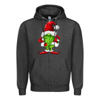Charcoal Heather green christmas gnomes Zipper Hoodie - FaDigitalArtStudio