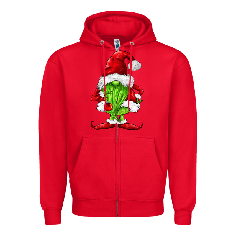 Green Christmas Gnomes Zipper Hoodie by FaDigitalArtStudio | Teevron