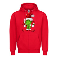 Red green christmas gnomes Zipper Hoodie - FaDigitalArtStudio