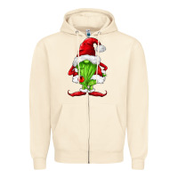 Sandshell green christmas gnomes Zipper Hoodie - FaDigitalArtStudio