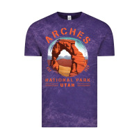 Cloud Purple Cool Arches National Park Utah Vintage Tee - minhPixels